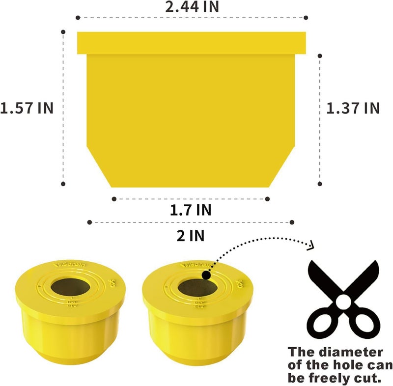 YMSDrain YMS Washing Machine Drain Outlet Plug, Silicone Sealing Plug for 1" ~ 1 1/2" Inlet Pipe, Durable & Easy to Install, Sewer Seal Coupler for Washing Machine Box (2" Outlet) - Image 3